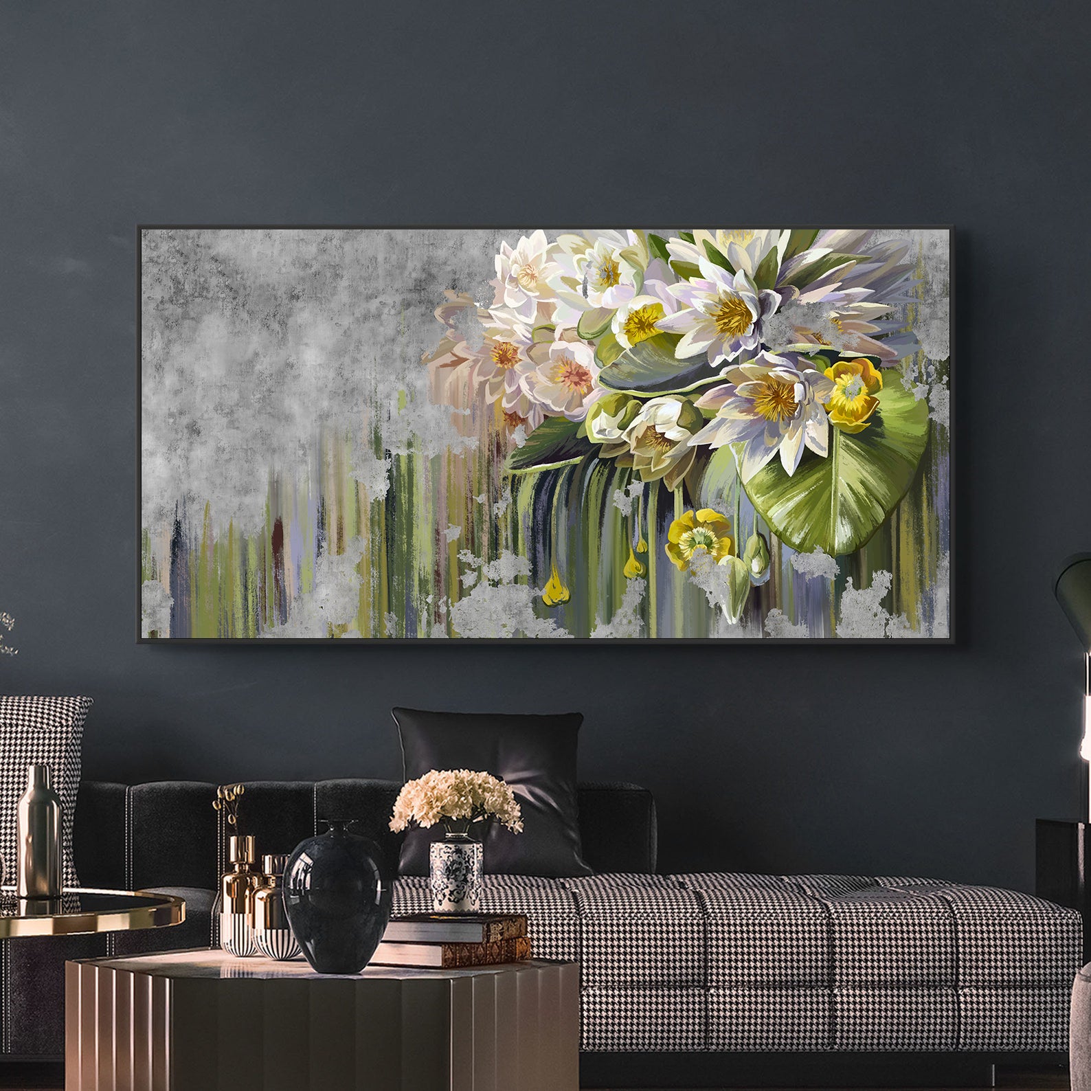 Leinwandbild - Weiße Blumen