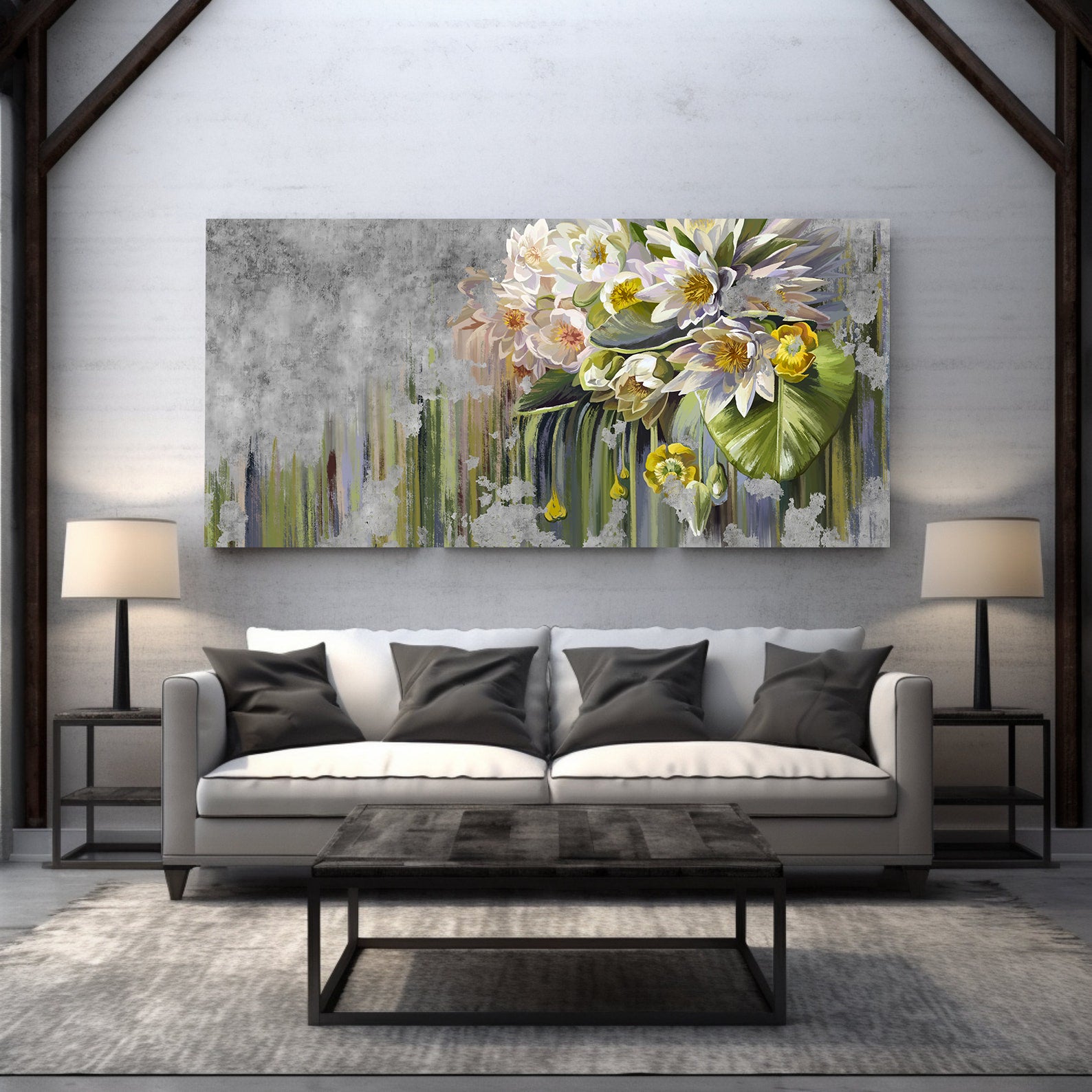 Leinwandbild - Weiße Blumen