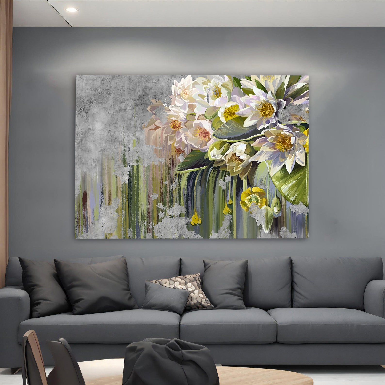 Leinwandbild - Weiße Blumen