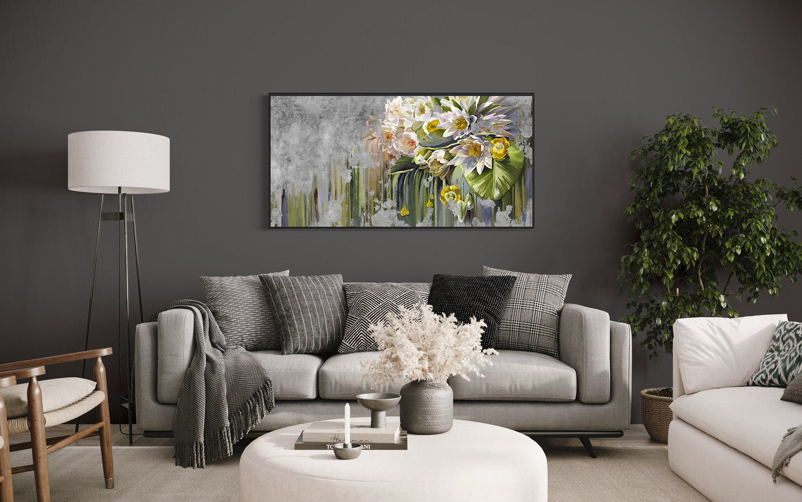 Leinwandbild - Weiße Blumen