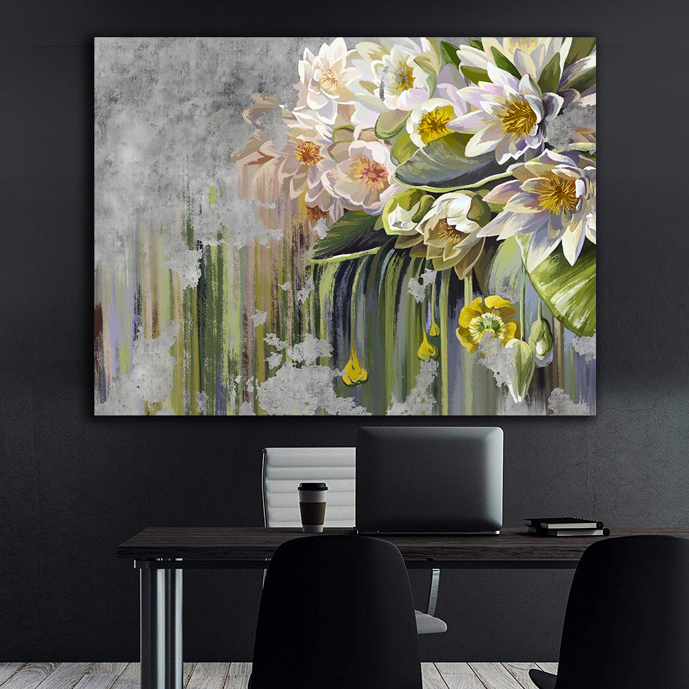 Leinwandbild - Weiße Blumen