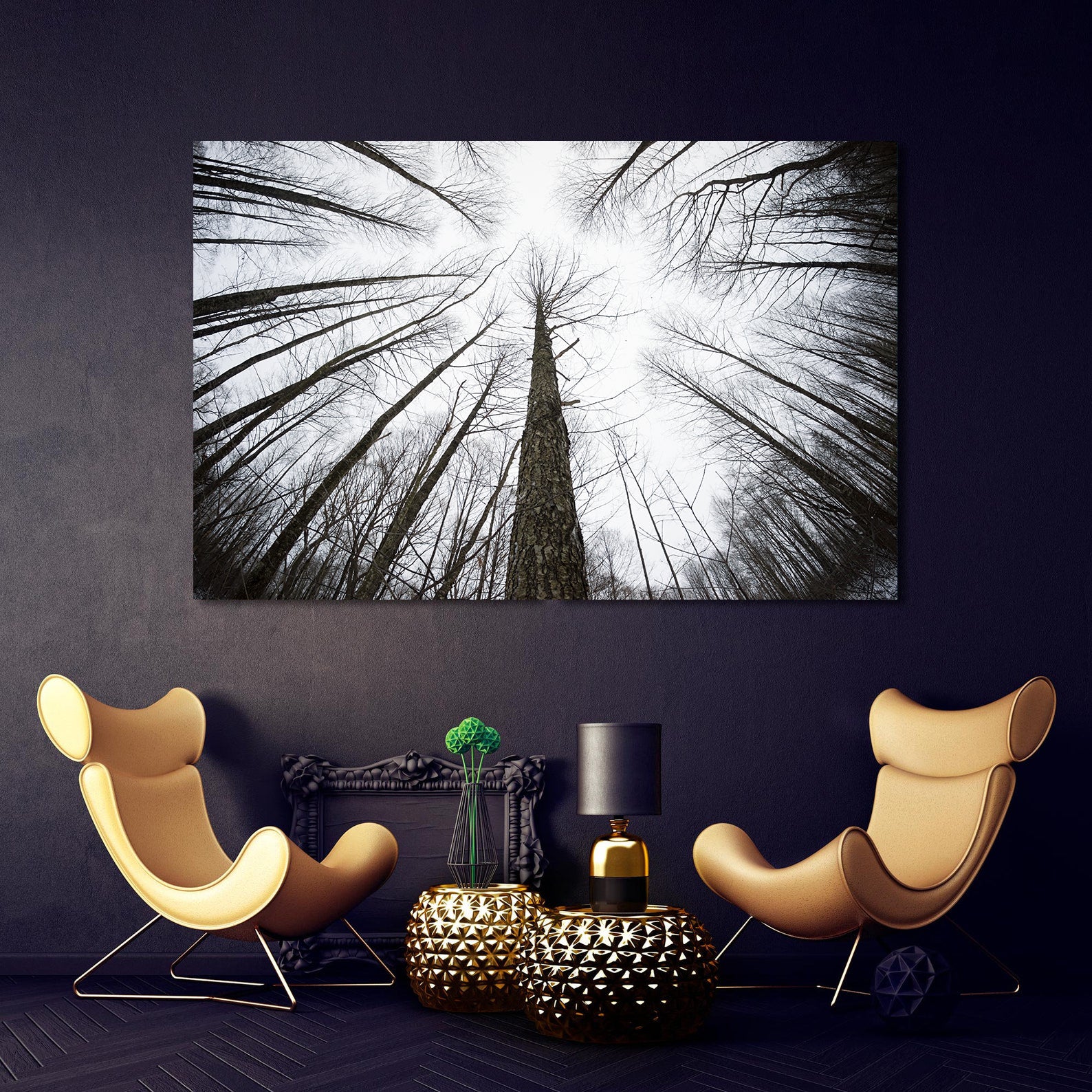 Peinture sur toile - Branches d'arbres