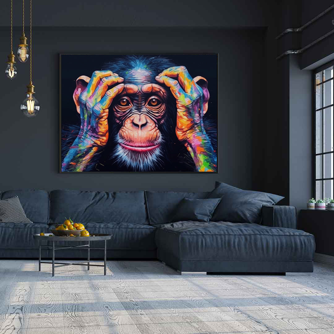 Leinwandbild - Affenportrait