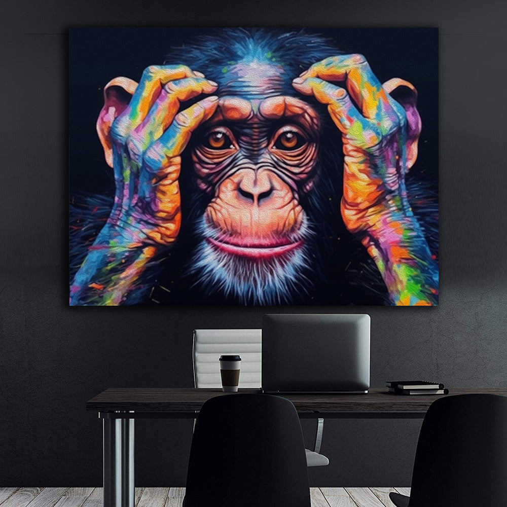 Leinwandbild - Affenportrait