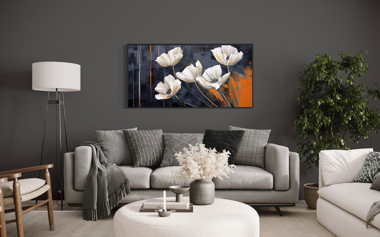 Leinwandbild - Weiße Blumen