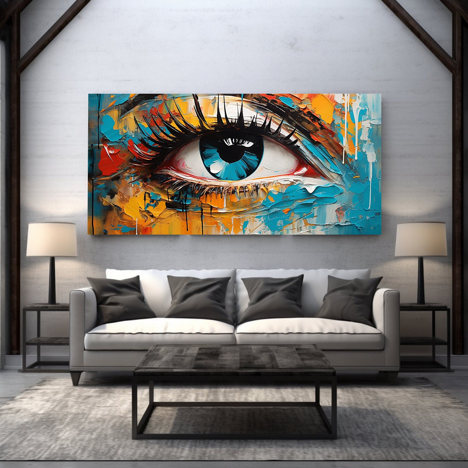 Leinwandgemälde - Bunte Augen
