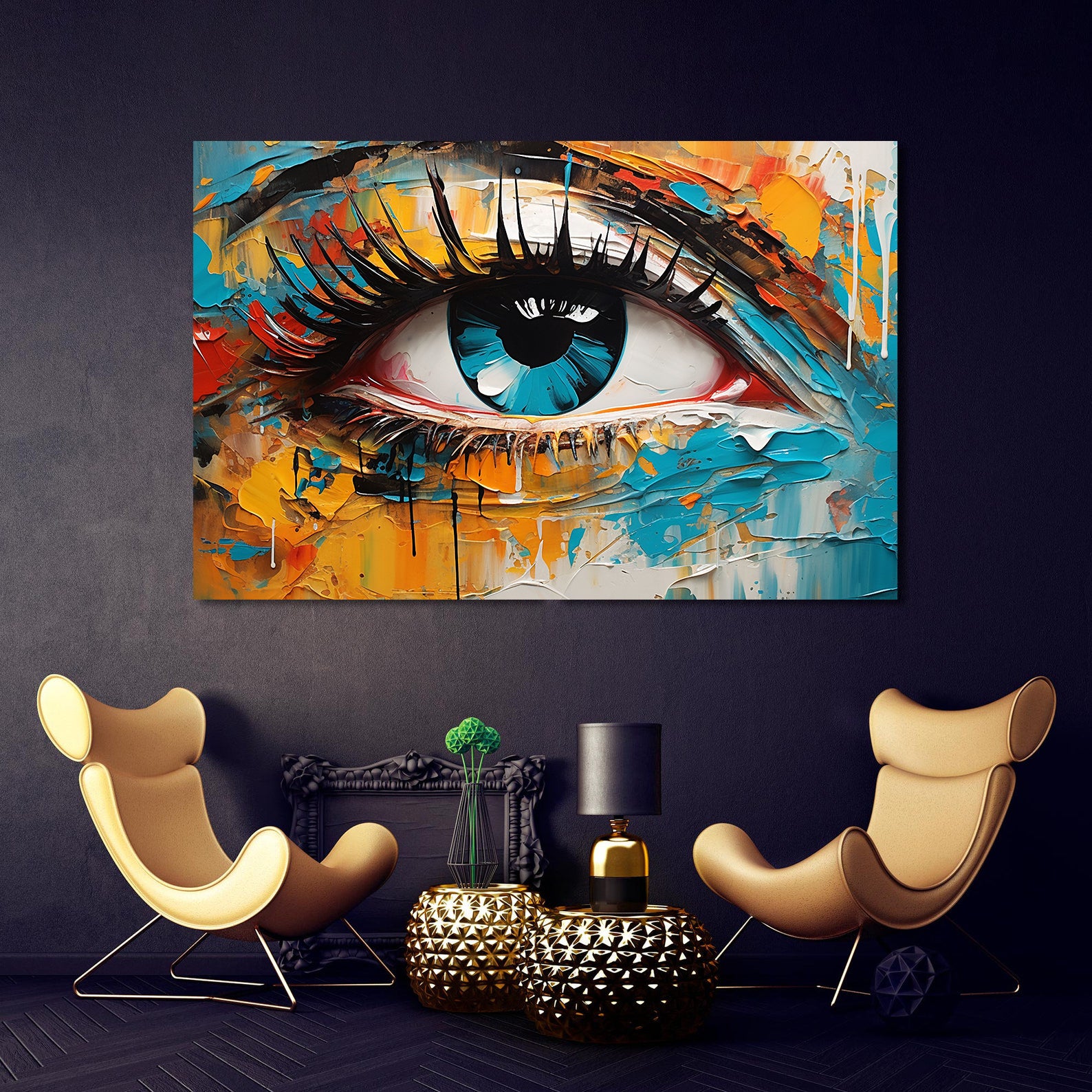 Leinwandgemälde - Bunte Augen