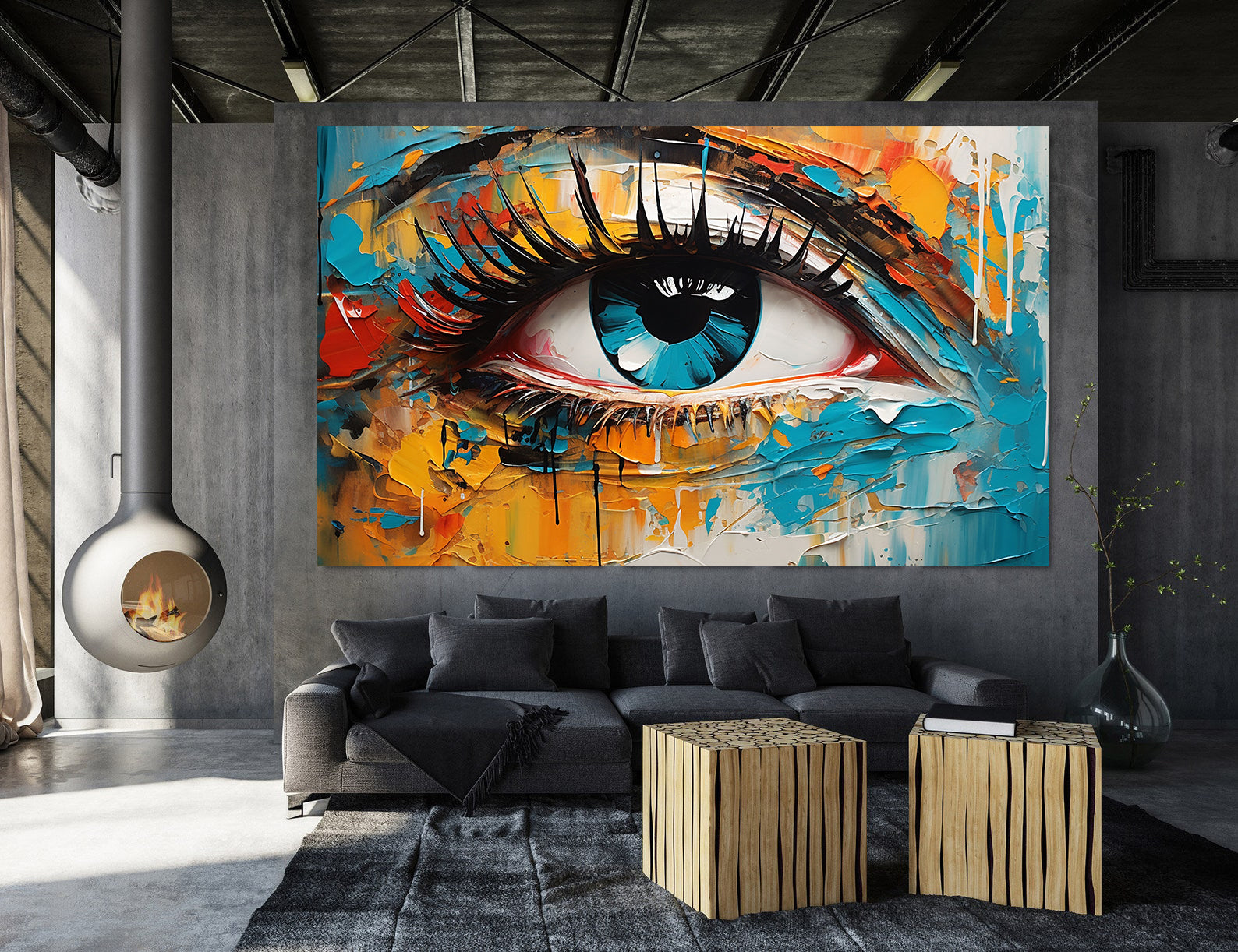 Leinwandgemälde - Bunte Augen