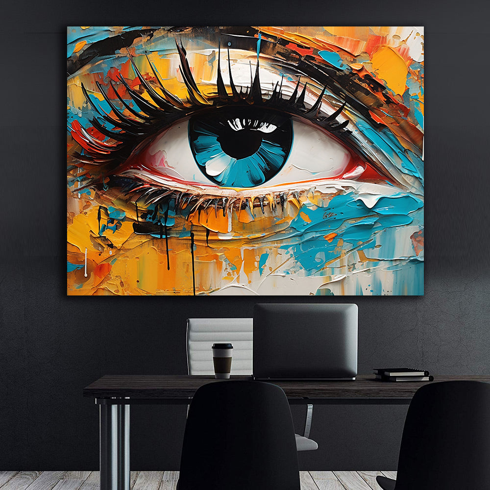 Leinwandgemälde - Bunte Augen
