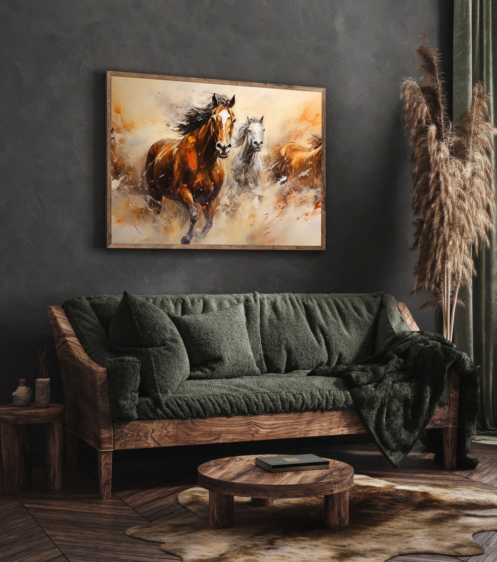 Leinwandbild - Pferde in Freiheit