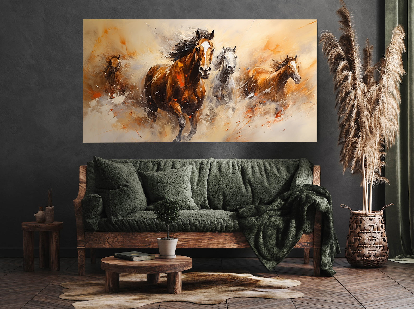 Leinwandbild - Pferde in Freiheit