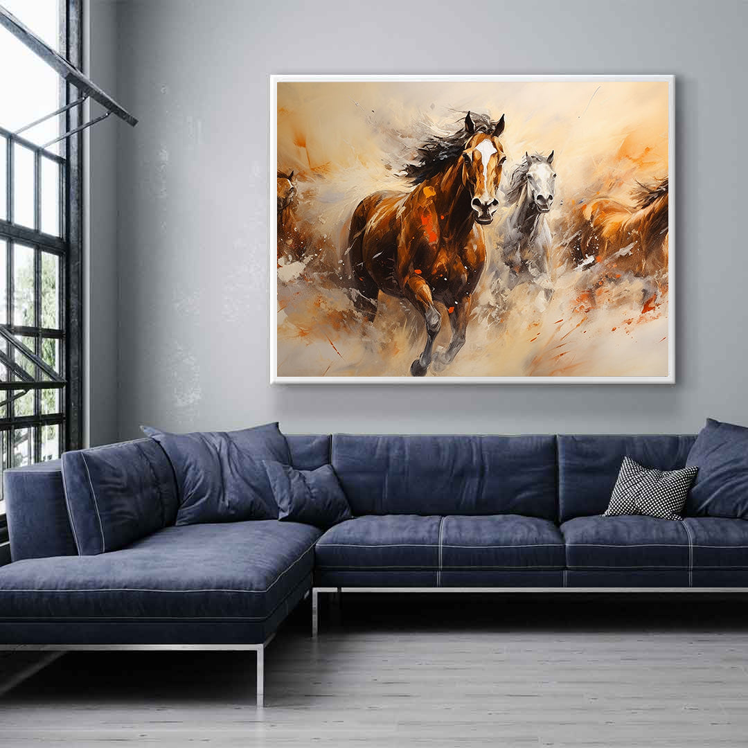 Leinwandbild - Pferde in Freiheit