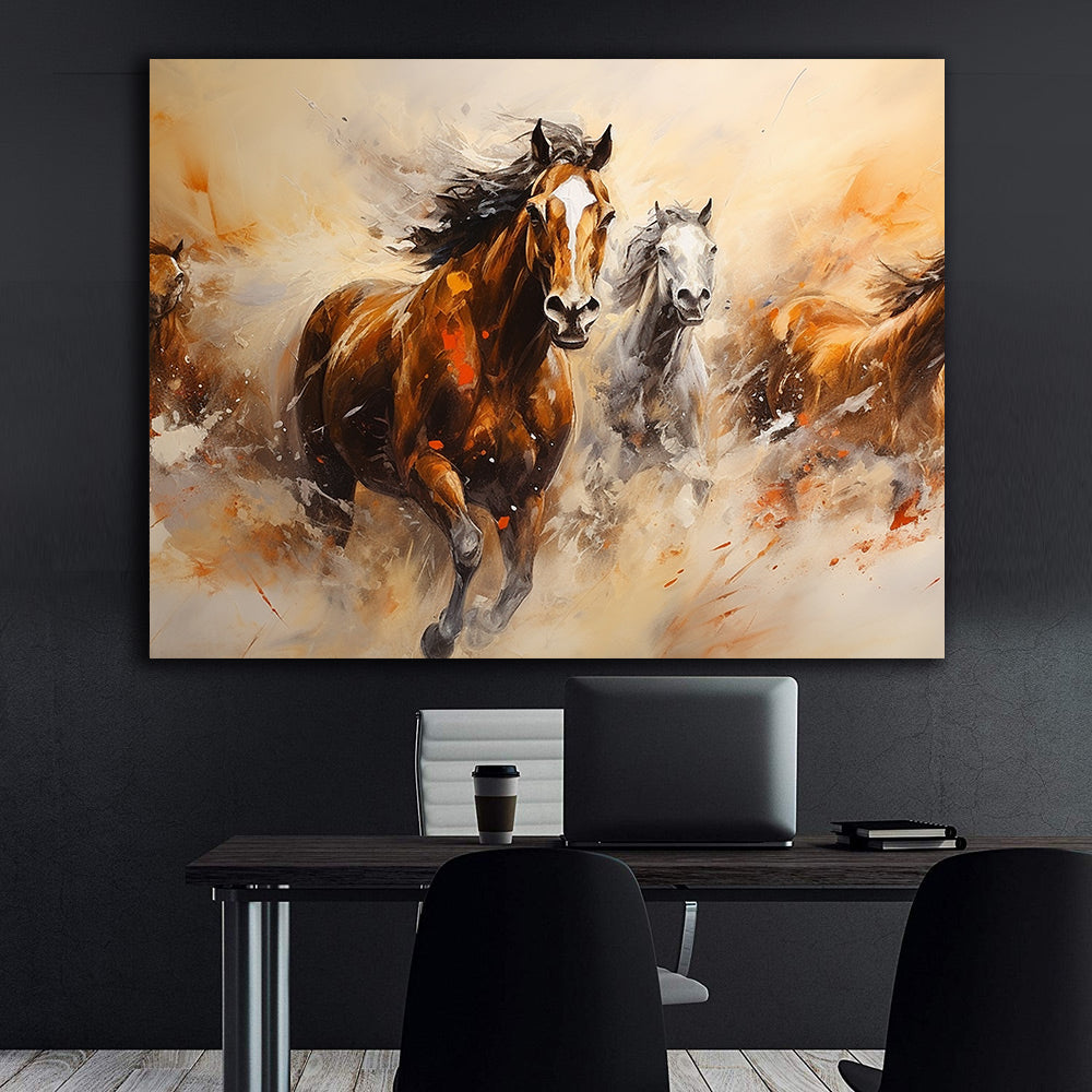 Leinwandbild - Pferde in Freiheit