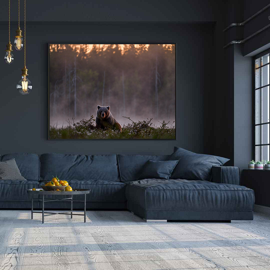 Peinture sur toile – Ours dans la forêt