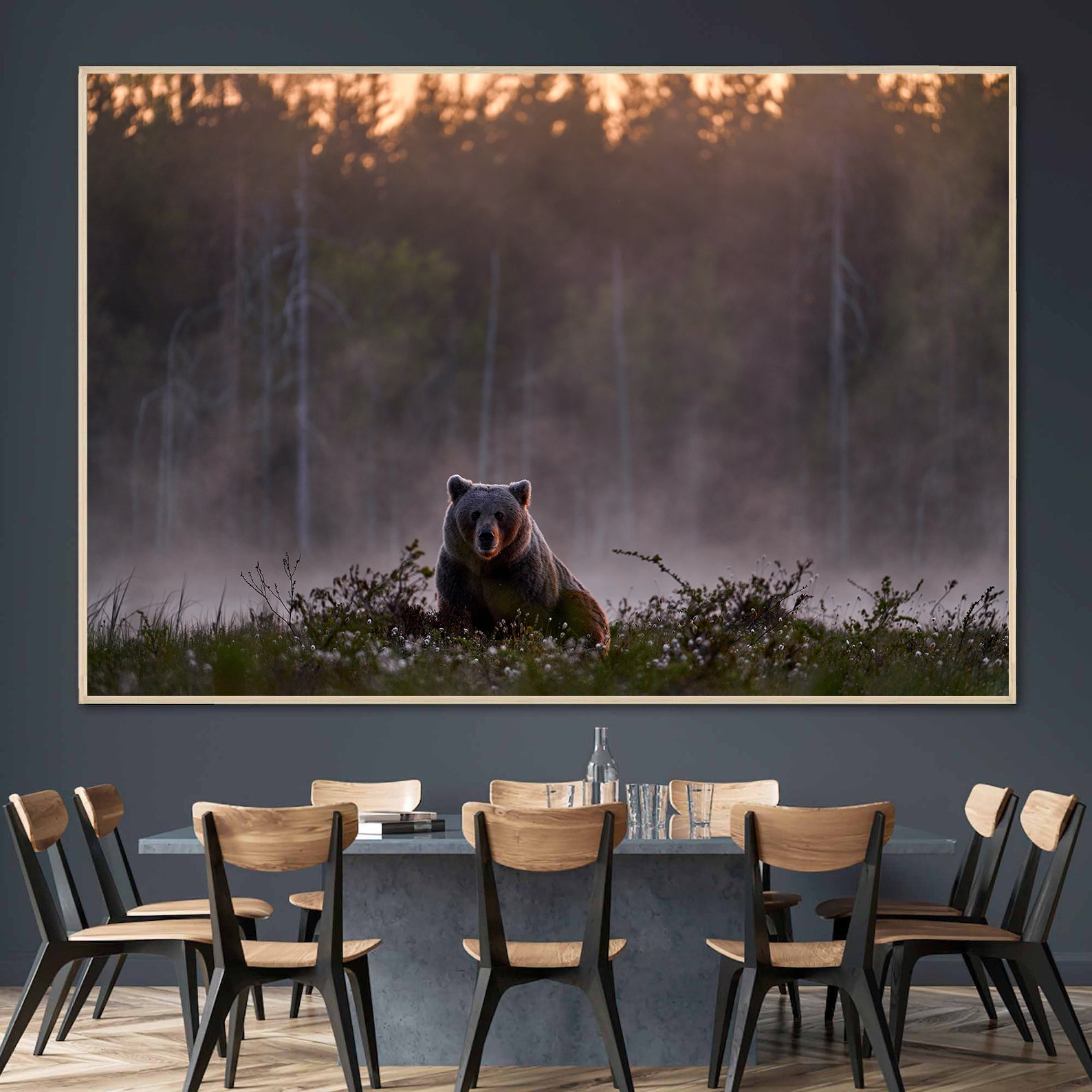 Peinture sur toile – Ours dans la forêt