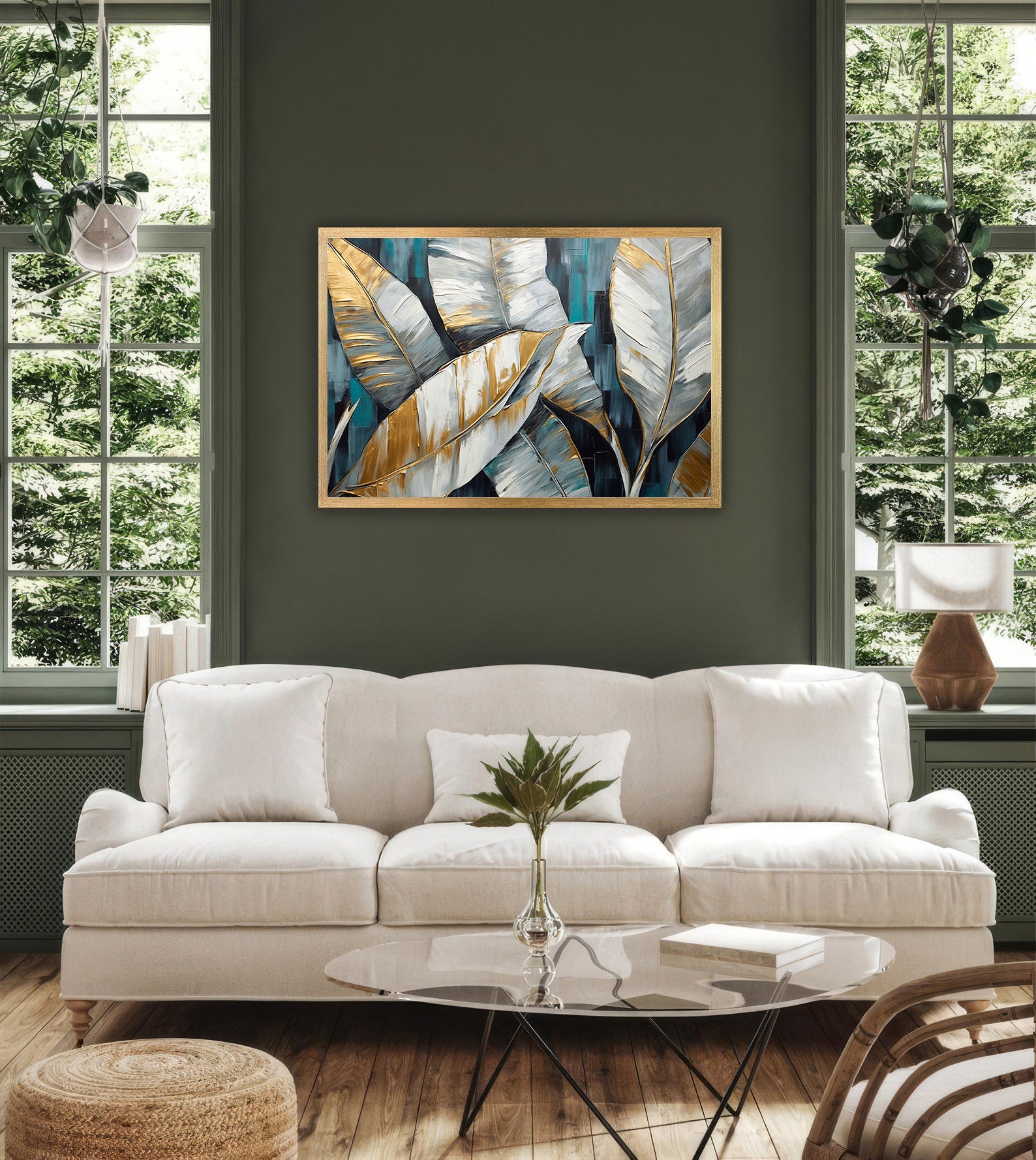 Leinwandgemälde - Tropische Blätter