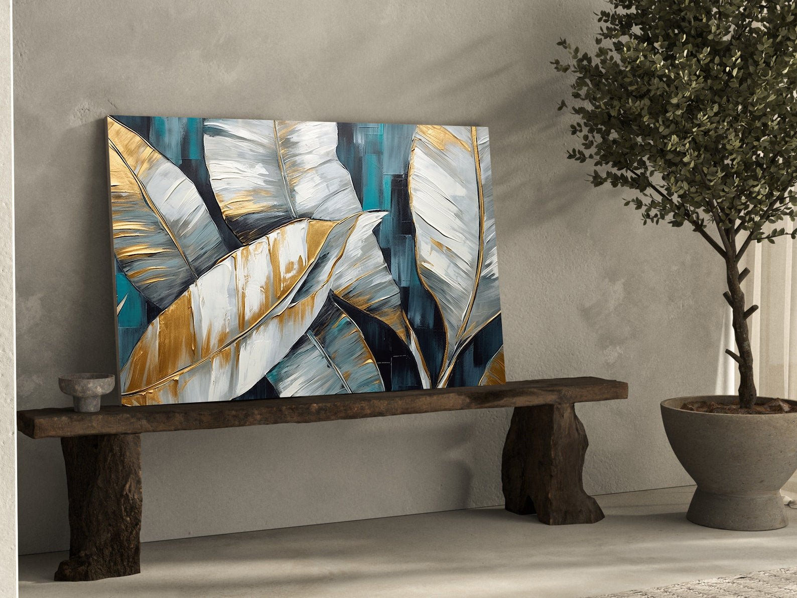 Leinwandgemälde - Tropische Blätter