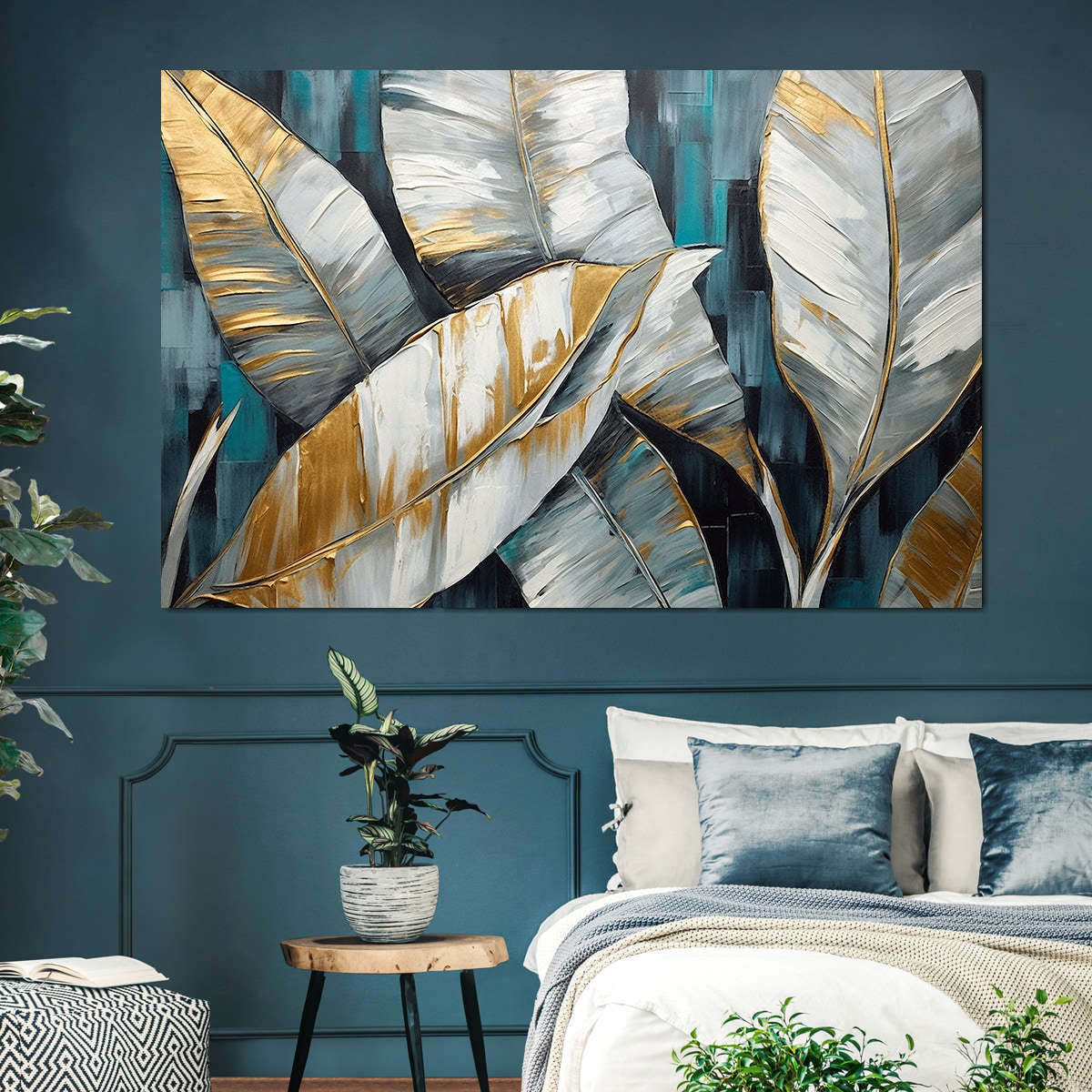 Leinwandgemälde - Tropische Blätter