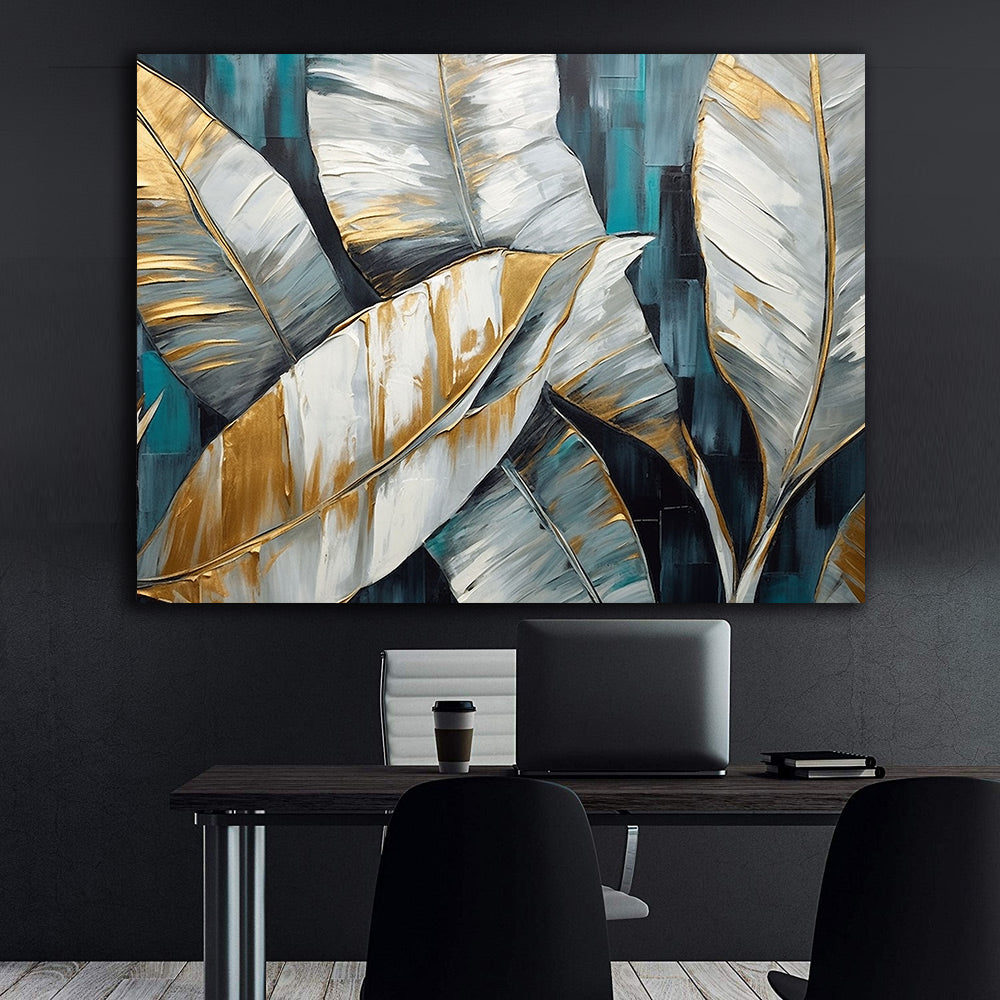 Leinwandgemälde - Tropische Blätter