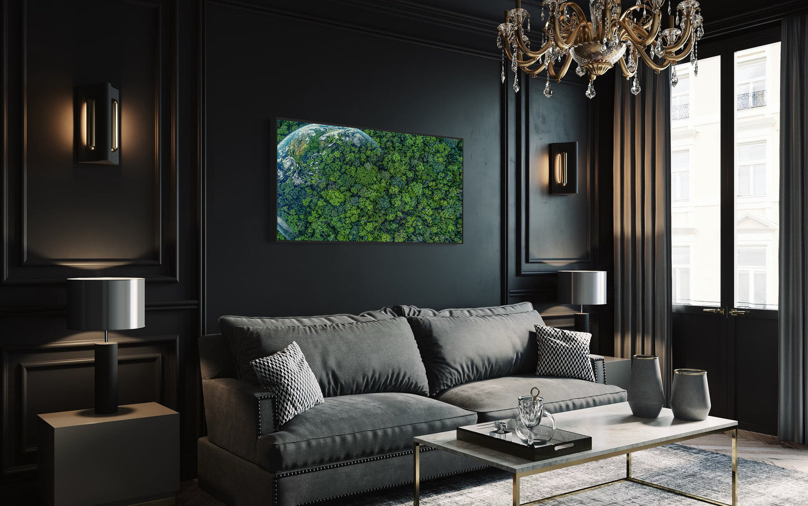 Leinwandgemälde - Grüner Planet