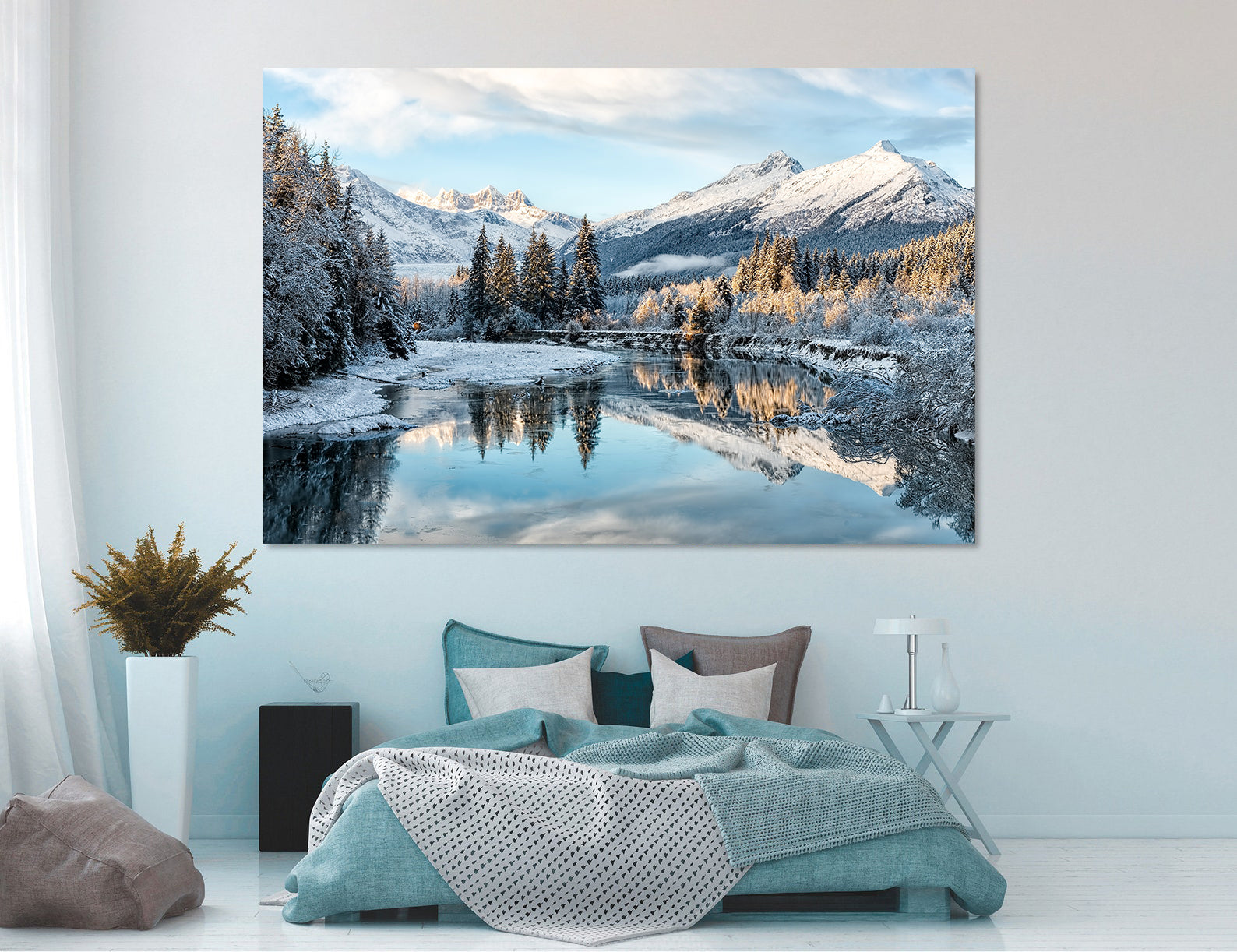 Leinwandbild - Winterlandschaft