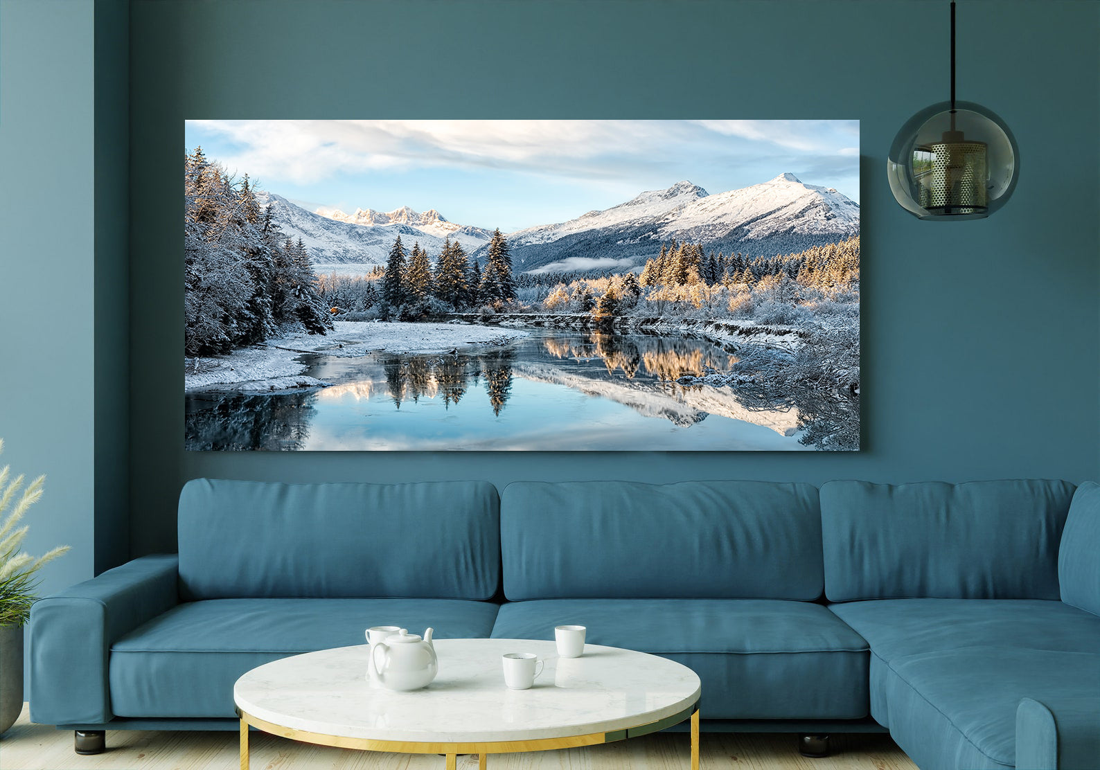 Leinwandbild - Winterlandschaft