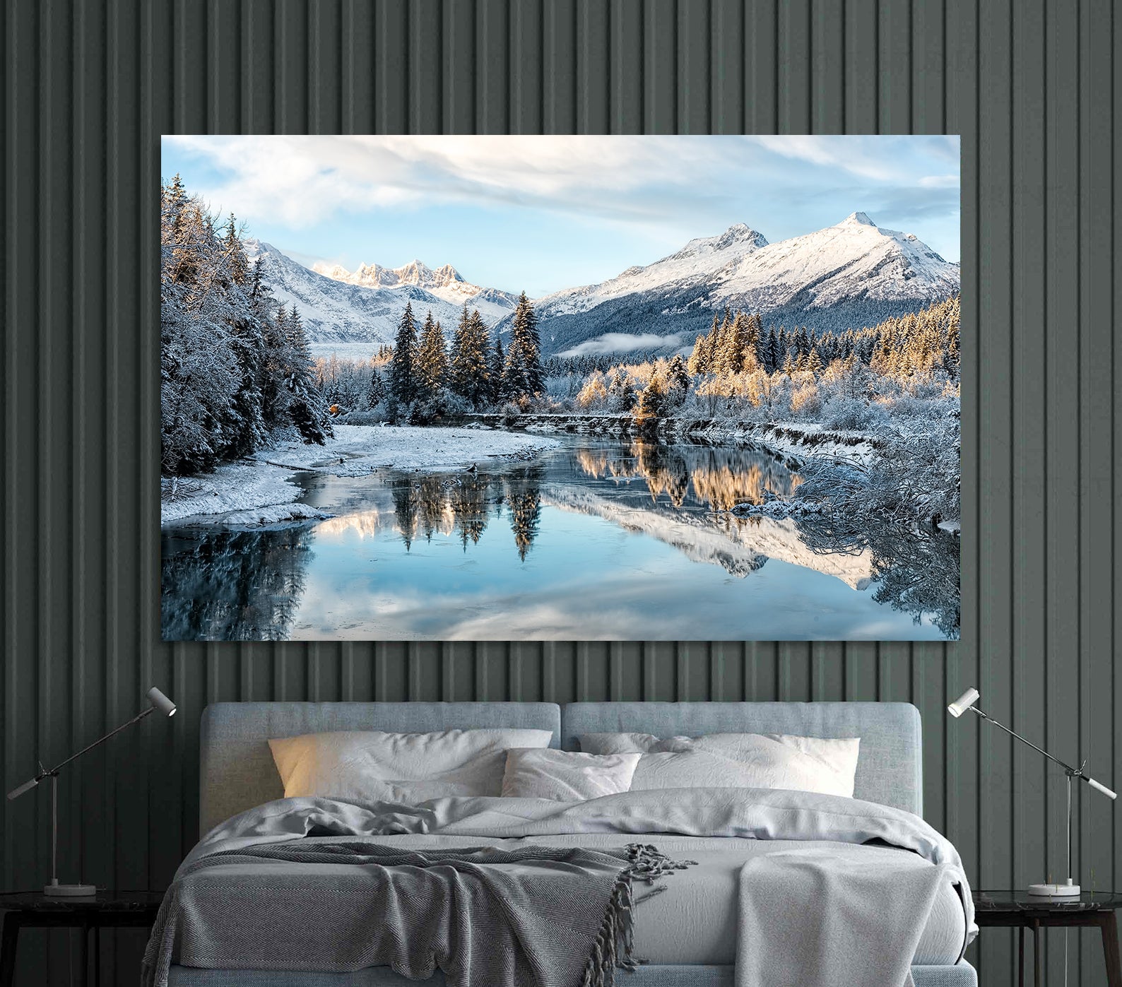 Leinwandbild - Winterlandschaft