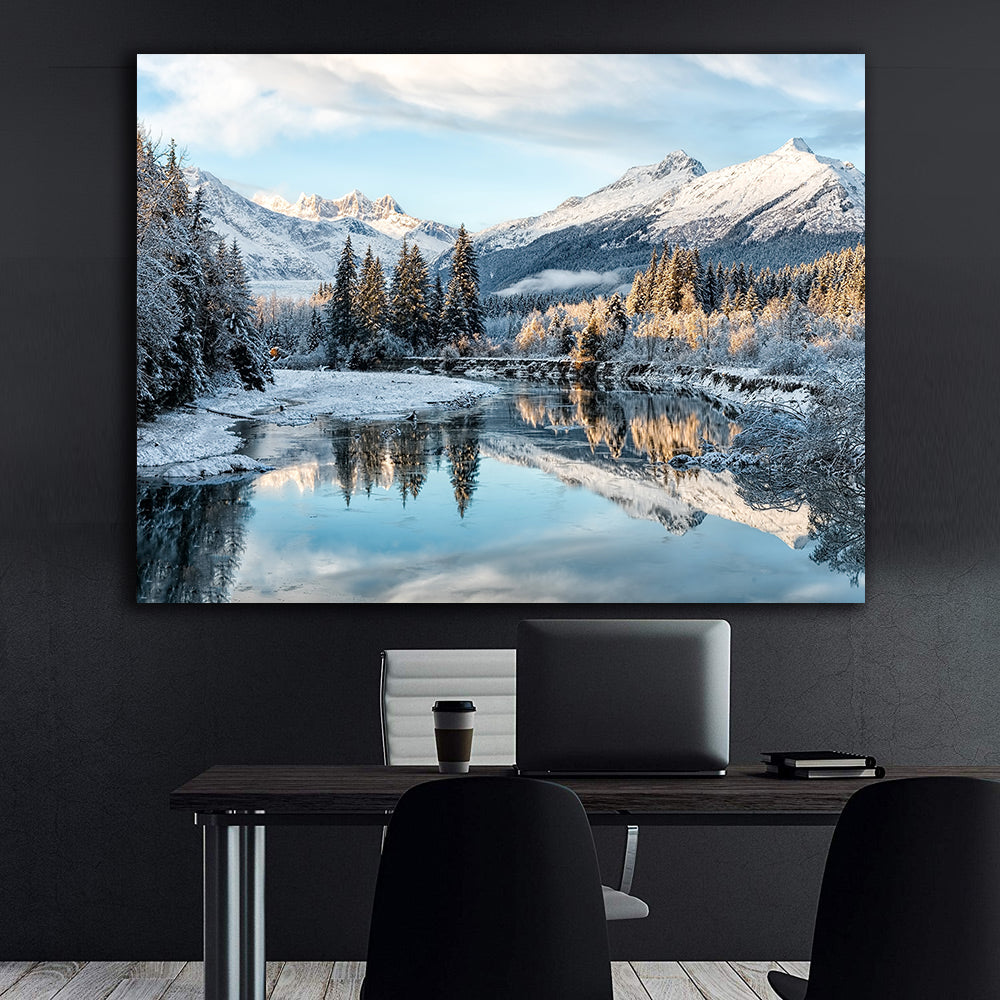 Leinwandbild - Winterlandschaft