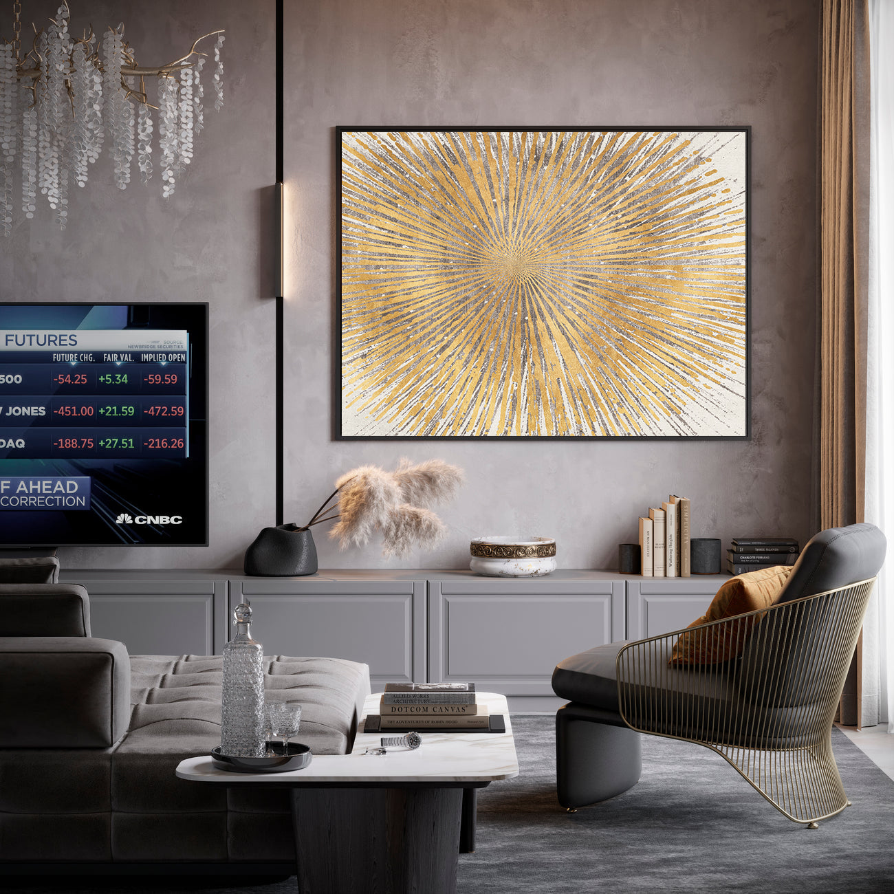 Leinwandbild - Goldener Stern