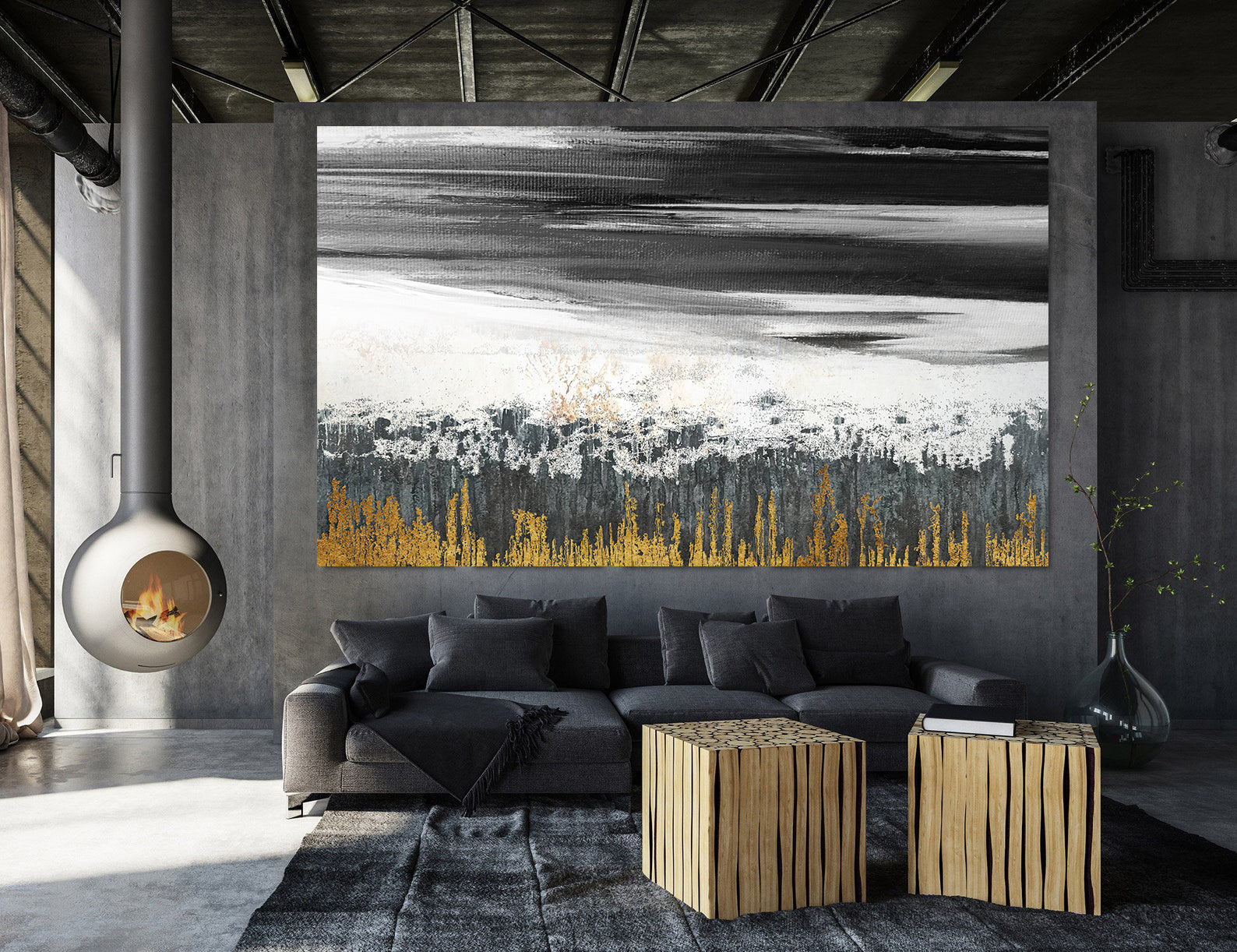 Leinwandgemälde - Gold Abstrakte KUNST