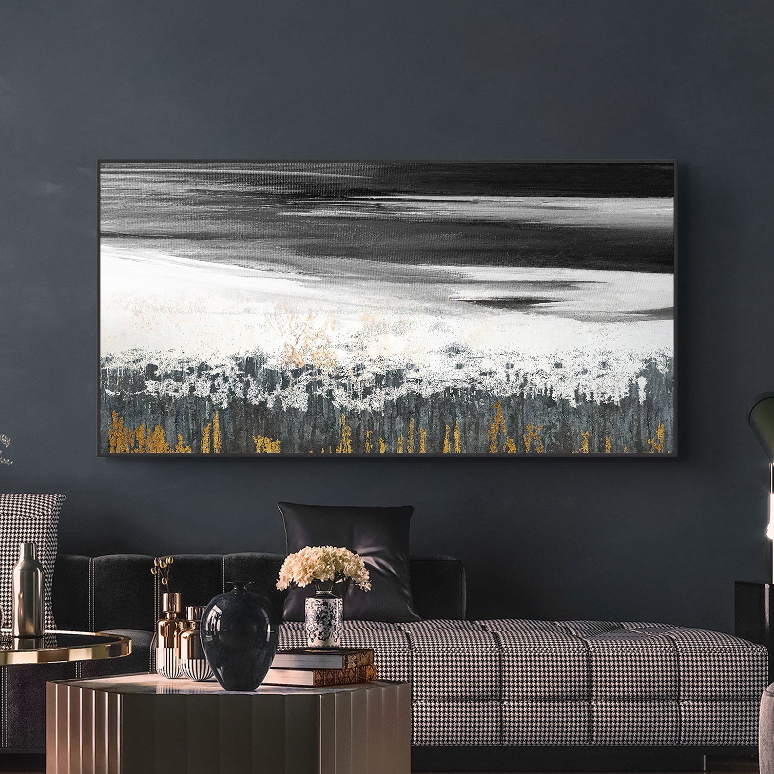 Leinwandgemälde - Gold Abstrakte KUNST