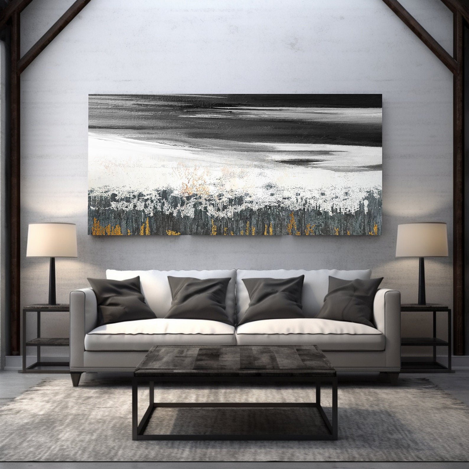 Leinwandgemälde - Gold Abstrakte KUNST