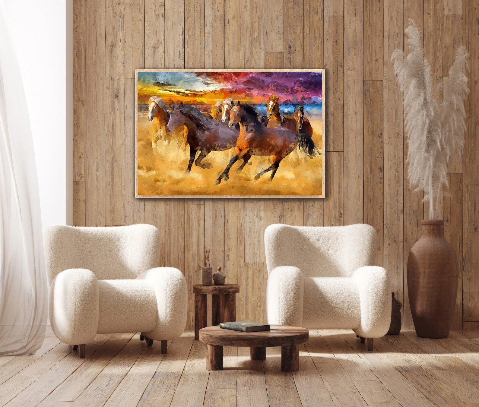 Leinwandgemälde - Pferde rennen in Freiheit