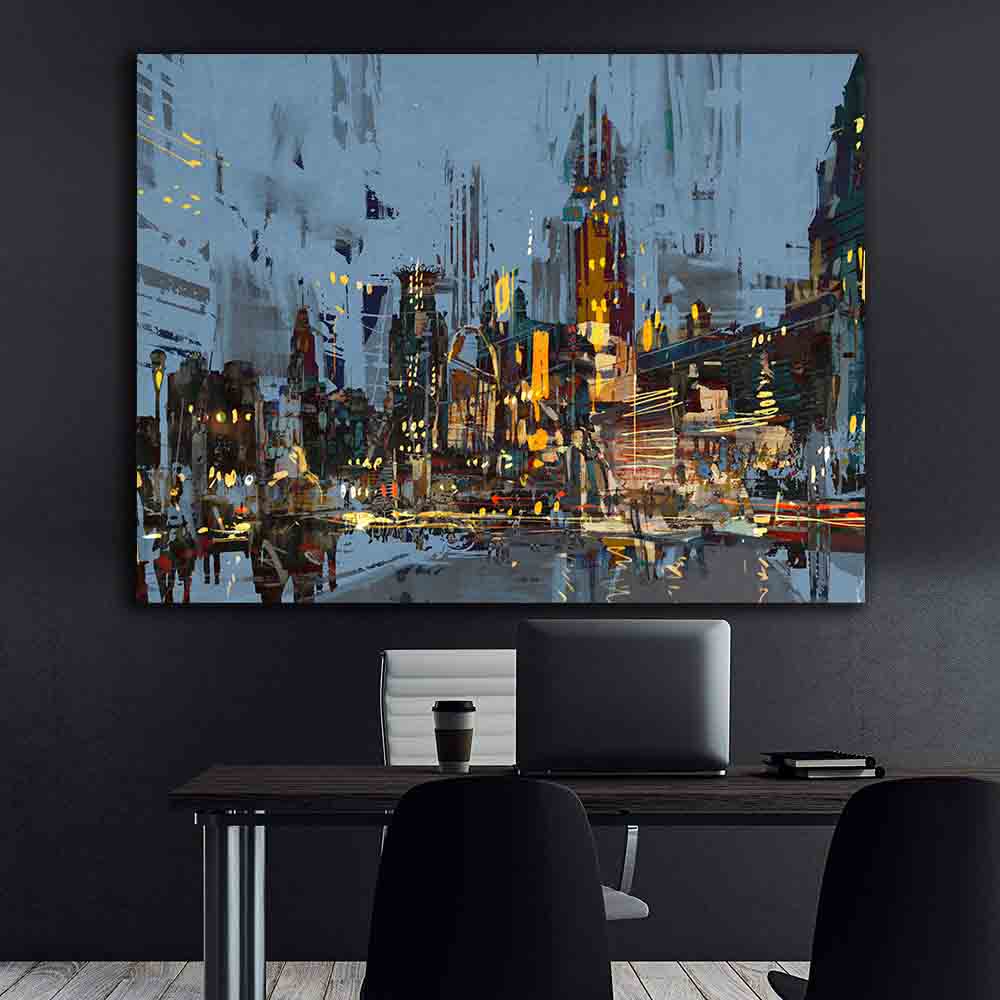 Leinwandgemälde - Nachtstadt