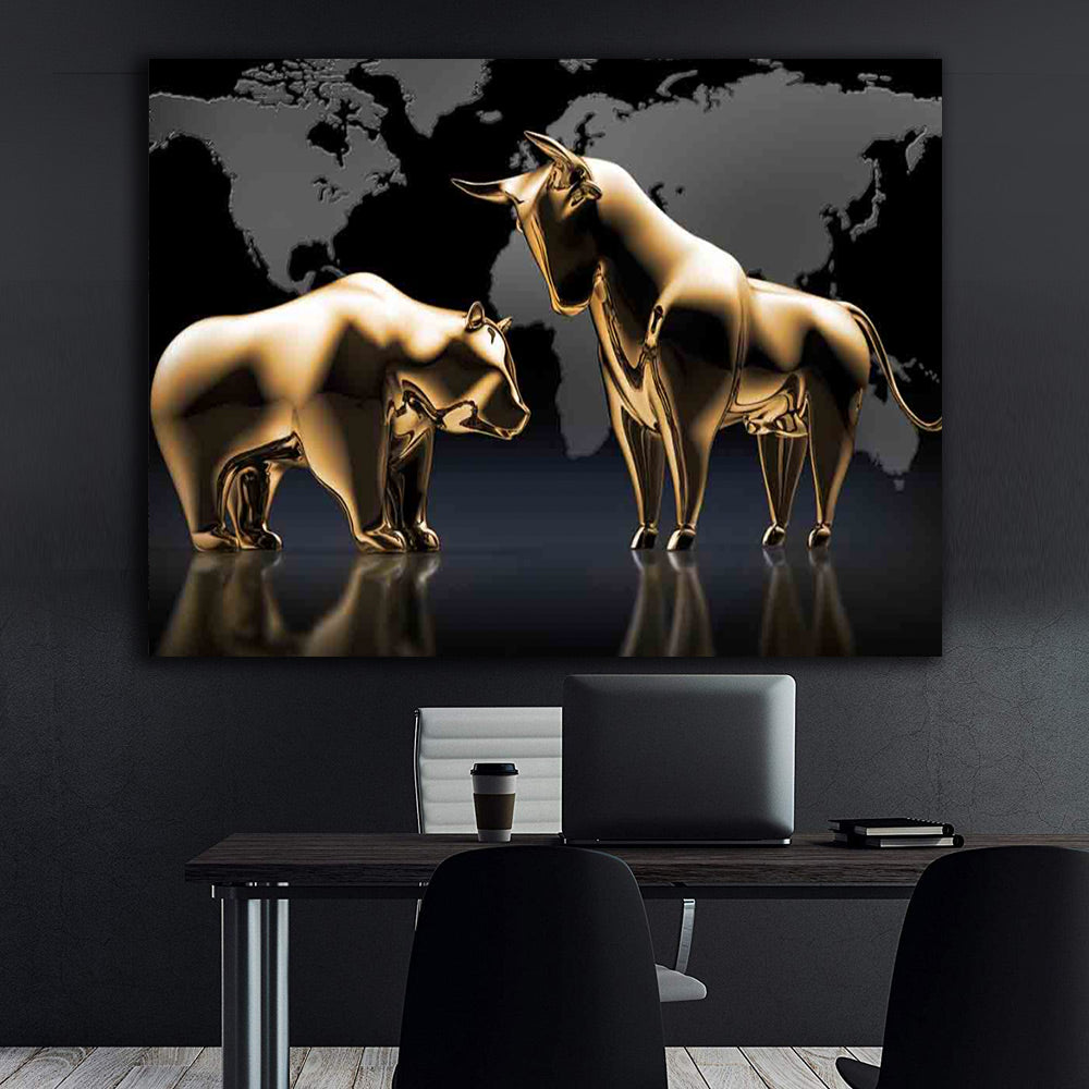 Leinwandbild - Goldene Tiere