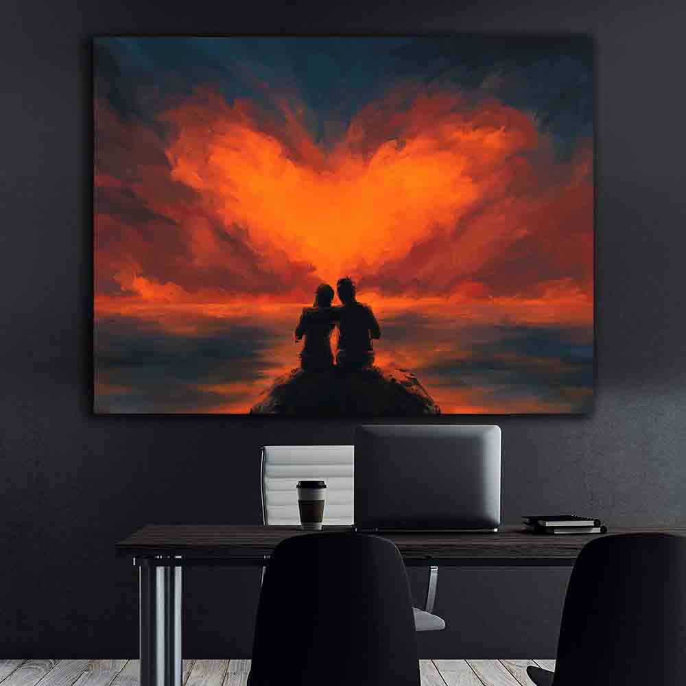 Tablou Canvas - Inima pe cer