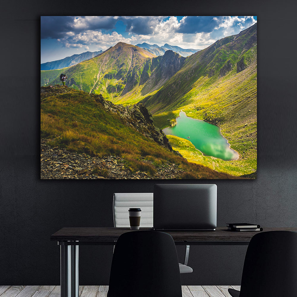 Peinture sur toile - Lac de montagne