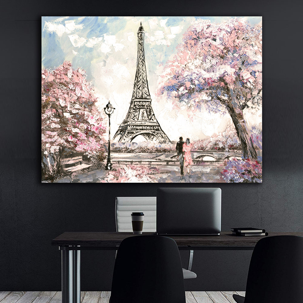 Leinwandbild - Liebe in Paris