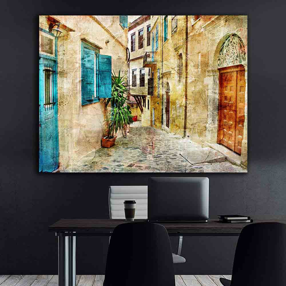 Leinwandbild - Alte Straße