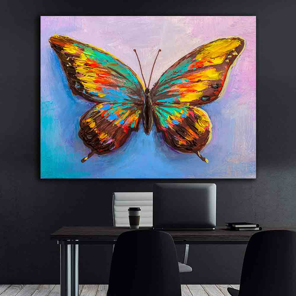 Leinwandgemälde - Bunter Schmetterling