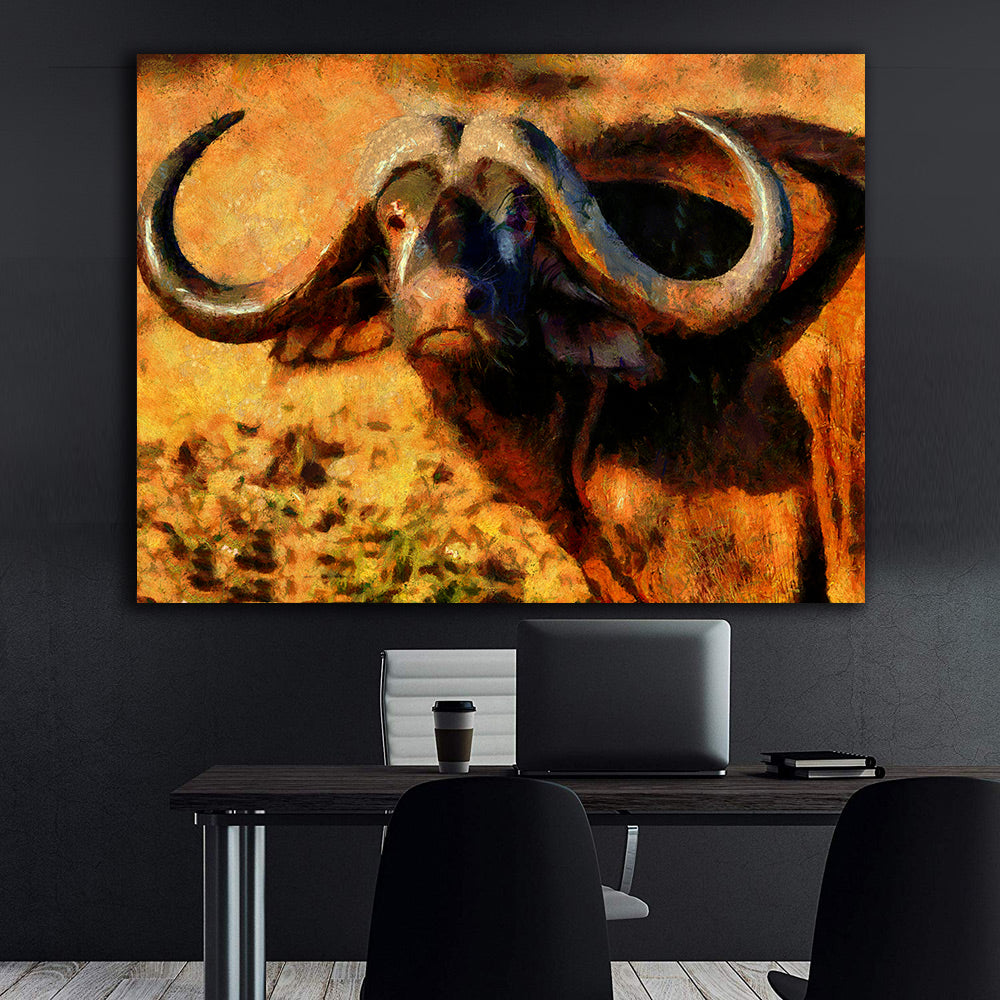 Leinwandbild - Büffel