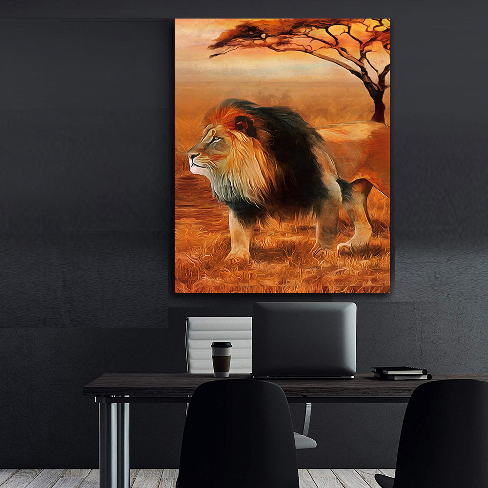 Leinwandbild - Der König der Löwen