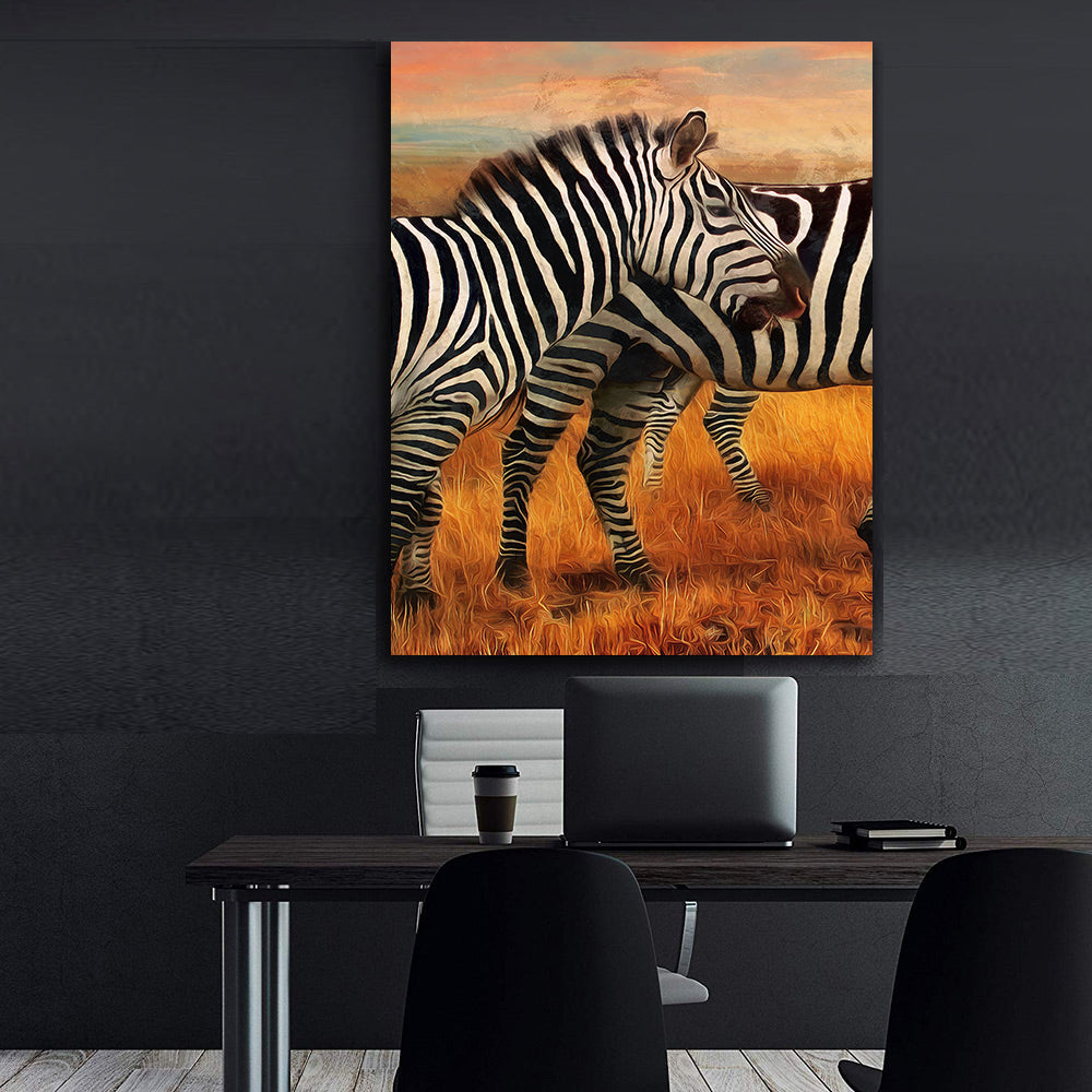 Leinwandbild - Zebras