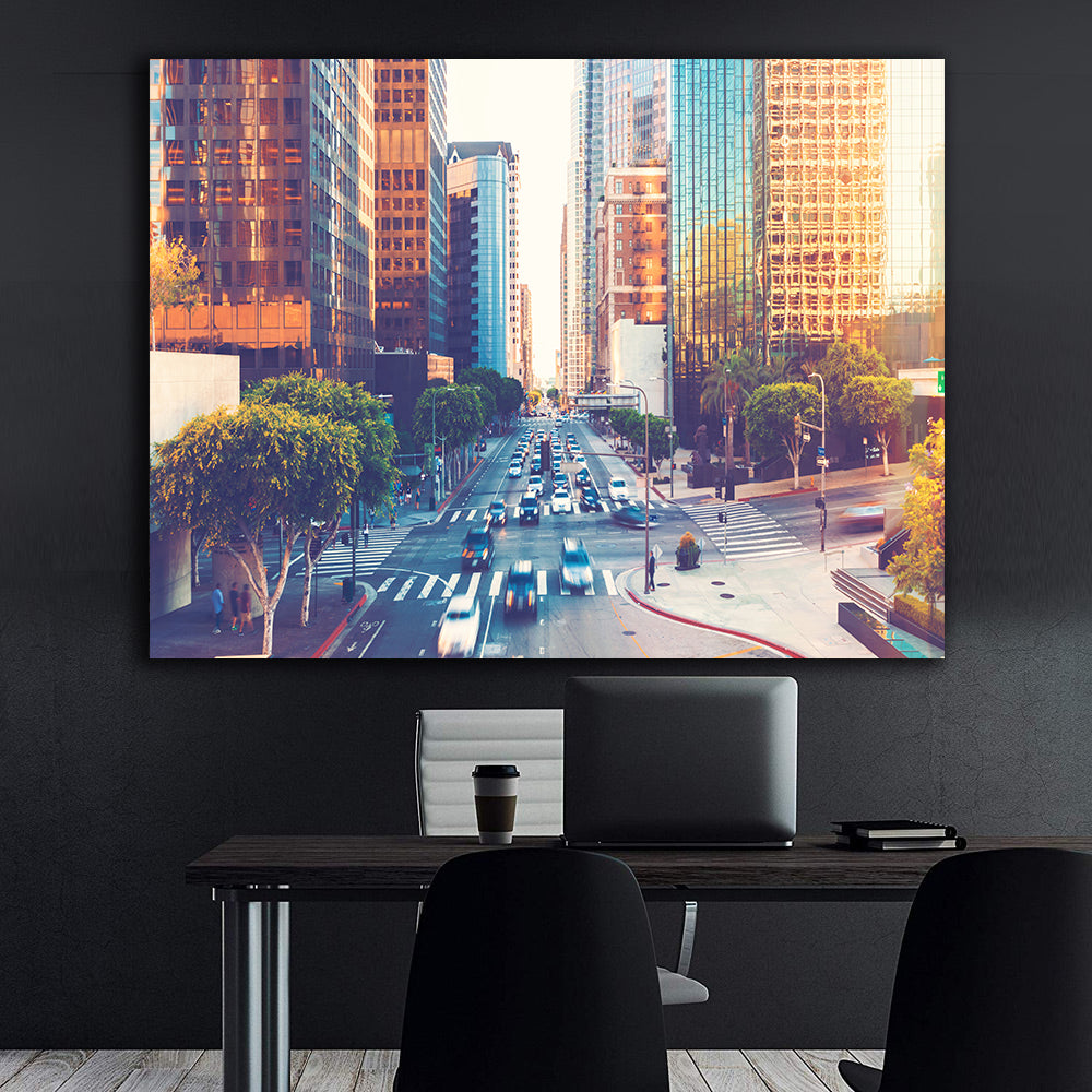 Leinwandgemälde - Belebte Stadt