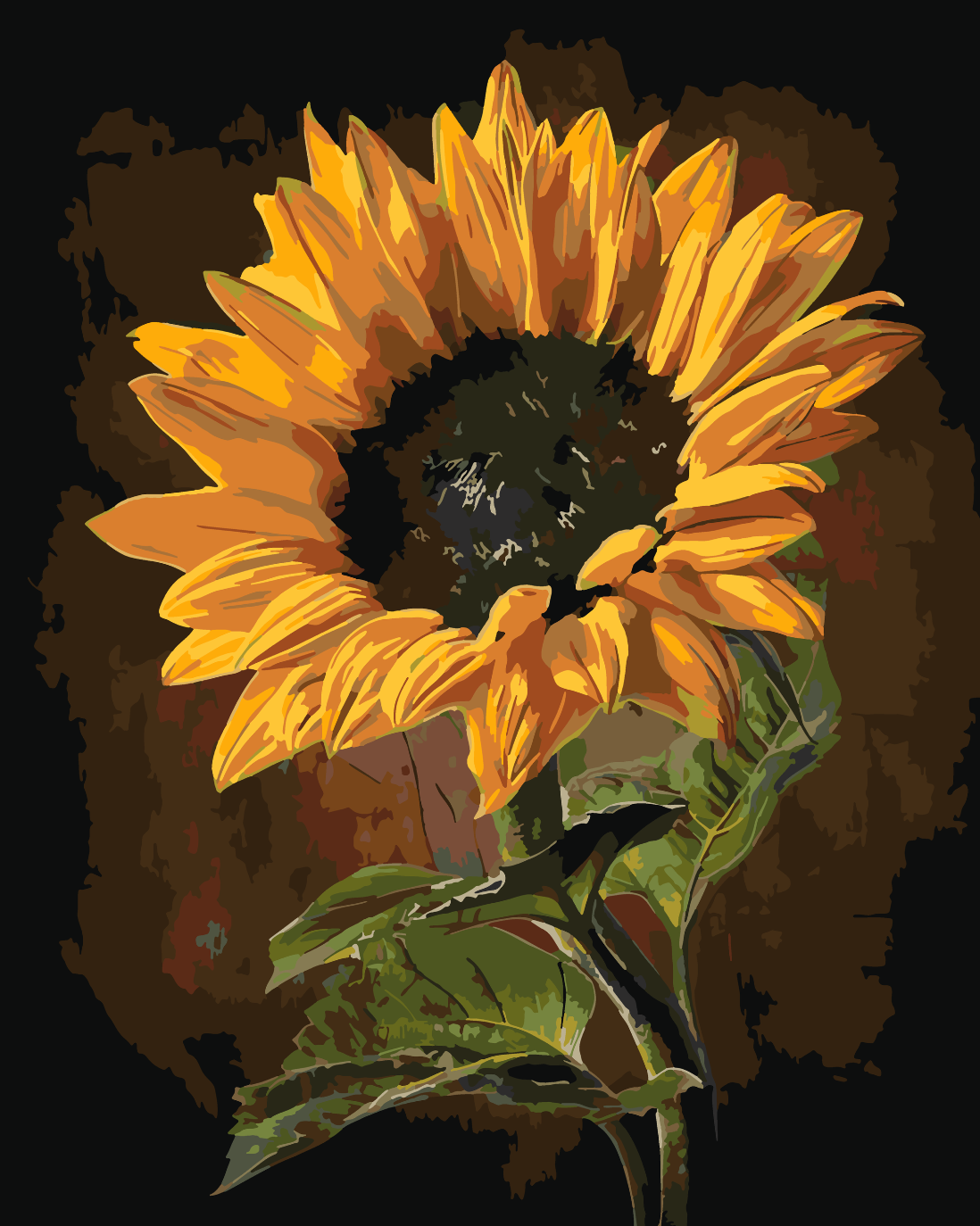 Malen nach Zahlen - Sonnenblume 4154