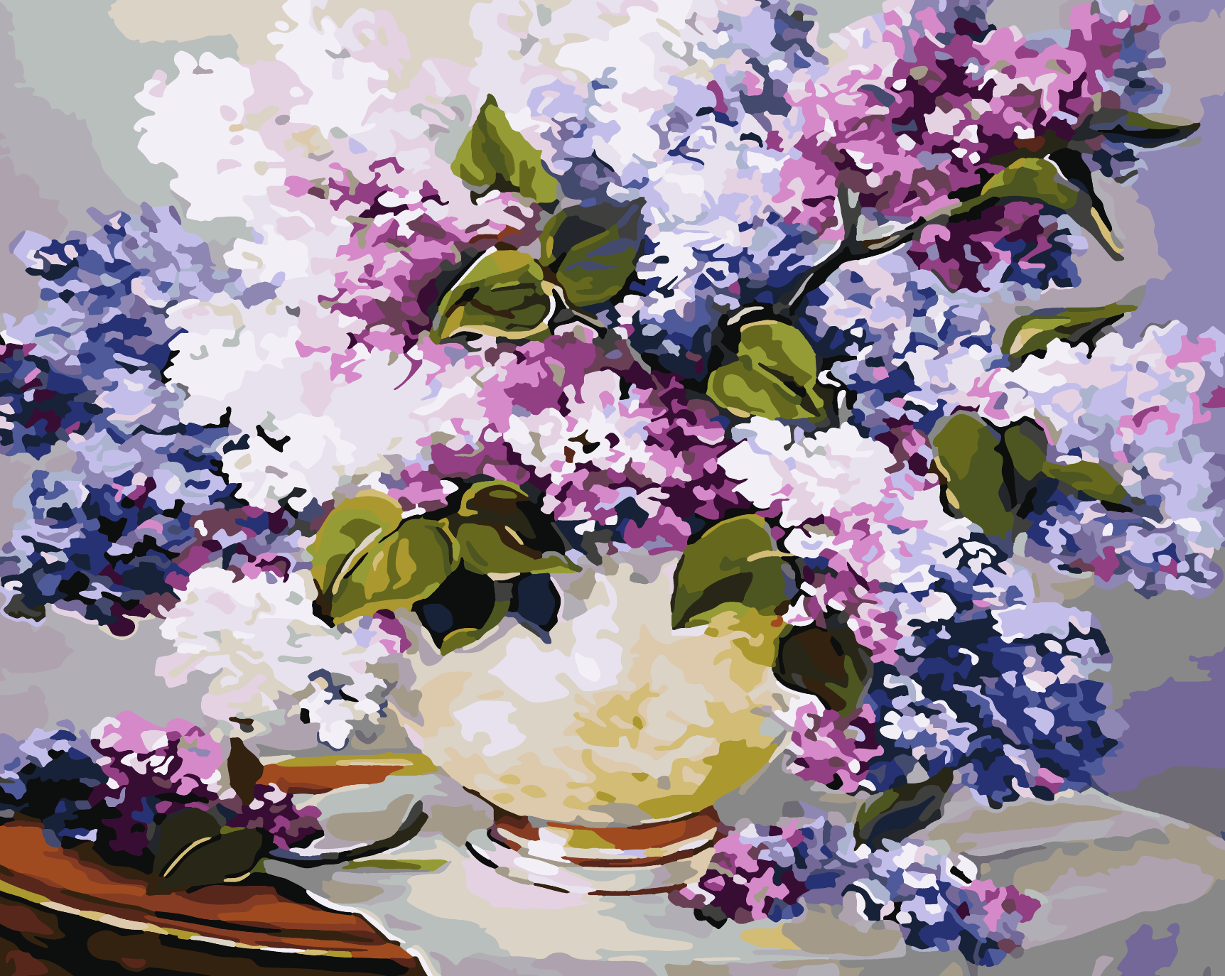 Malen nach Zahlen - Blumen in einer Vase 4215