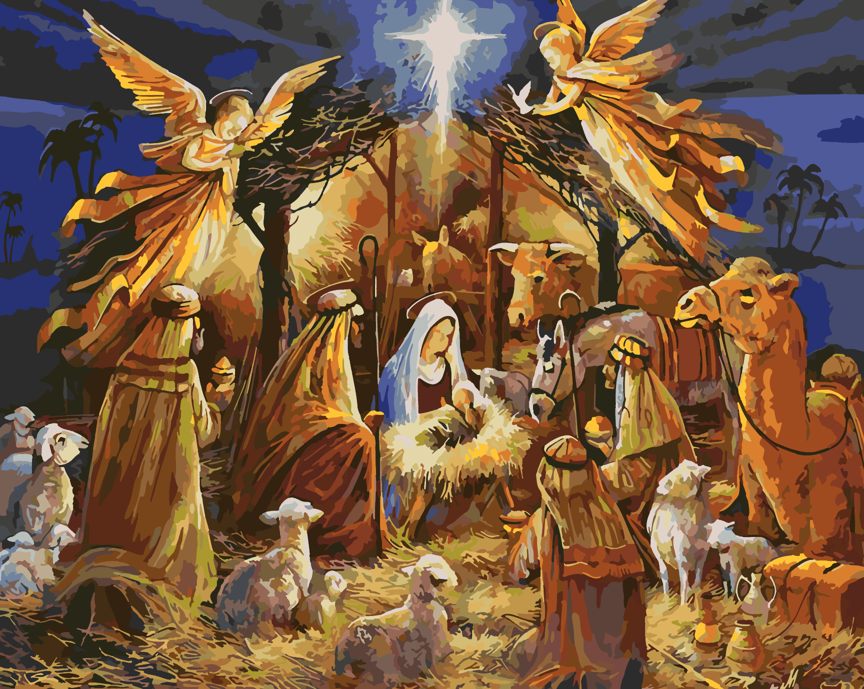 Malen nach Zahlen - Die Geburt Jesu Christi 4139