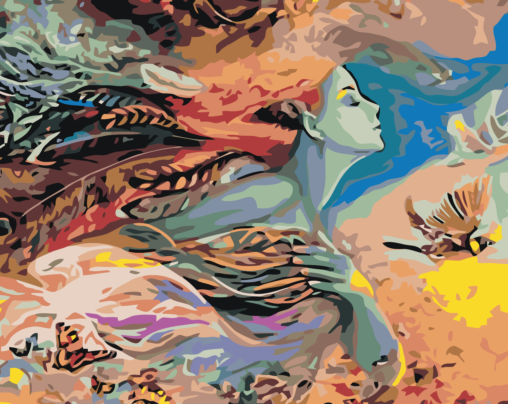 Malen nach Zahlen - Flying Girl 4400