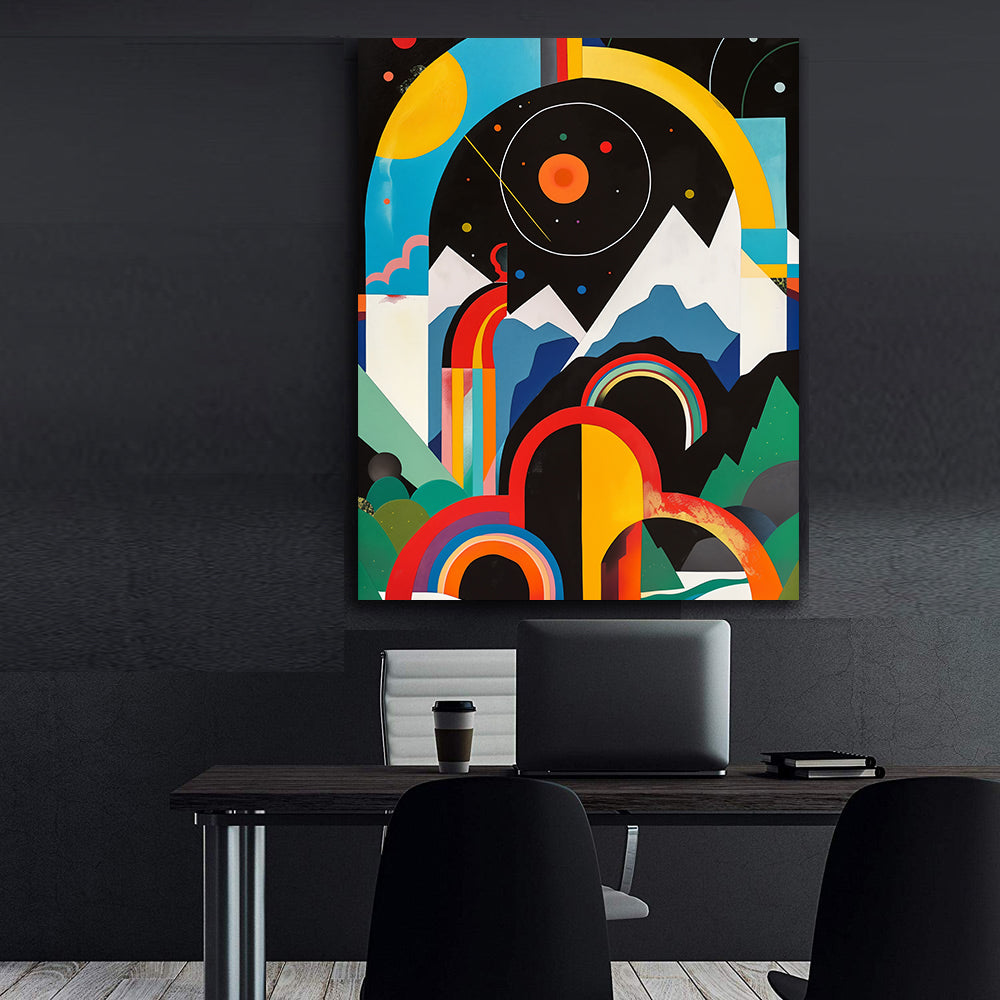 Leinwandgemälde - Abstrakte Geometrie Kunst