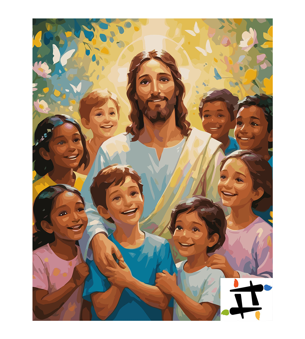 Set Pictură pe numere – Iisus Hristos Și Copiii 6373